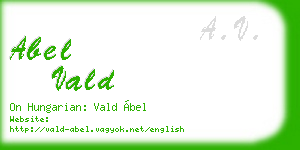 abel vald business card