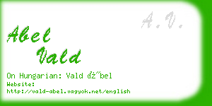 abel vald business card